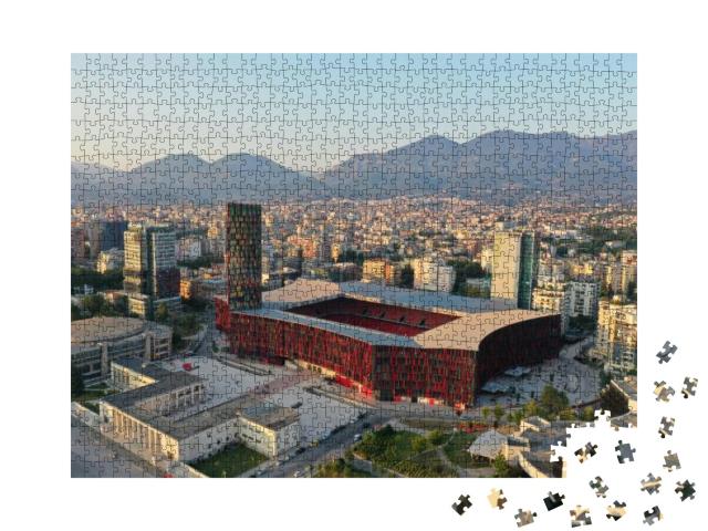 Air Albania Stadium by Drone, Tirana, Albania... Jigsaw Puzzle with 1000 pieces