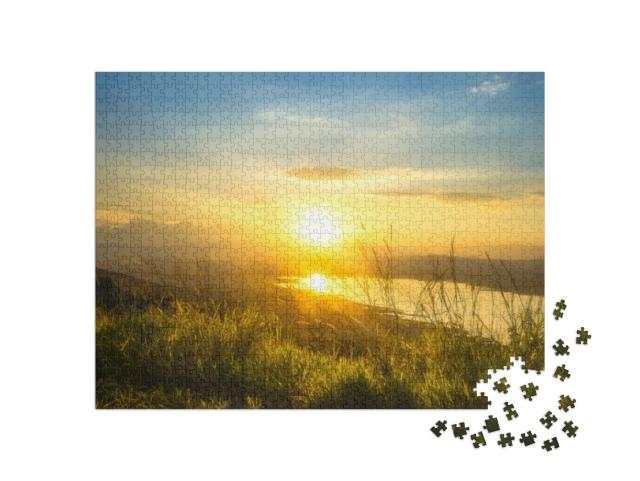 Sunrise in the Morning, Sunrise with Clouds... Jigsaw Puzzle with 1000 pieces