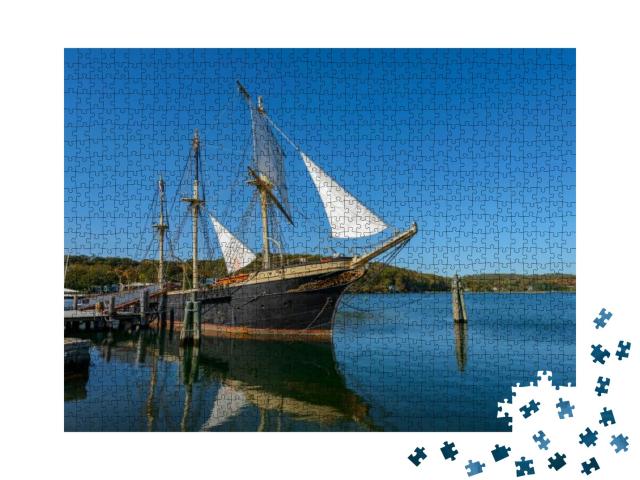 The Joseph Conrad At Mystic Seaport, Mystic Ct Full-Rigge... Jigsaw Puzzle with 1000 pieces