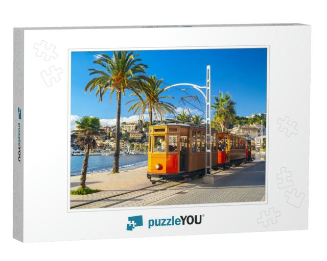 The Famous Orange Tram Runs from Soller to Port De Soller... Jigsaw Puzzle