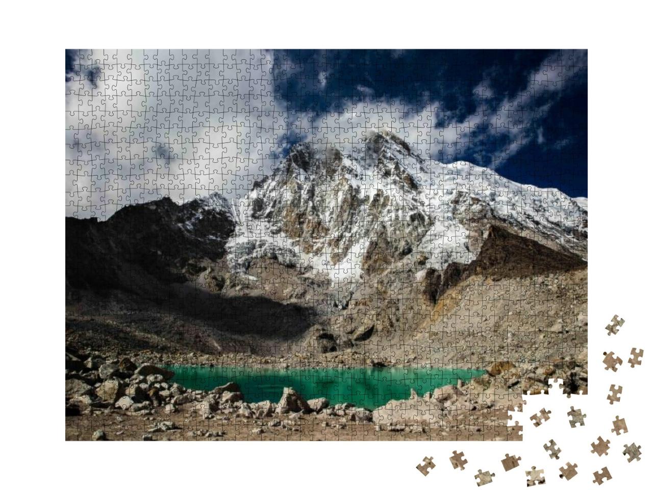 The Mount Pumori Himalayas, Lake, Sky. the Mountains in t... Jigsaw Puzzle with 1000 pieces