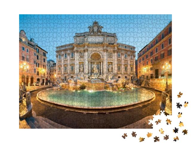 Trevi Fountain, Rome... Jigsaw Puzzle with 1000 pieces