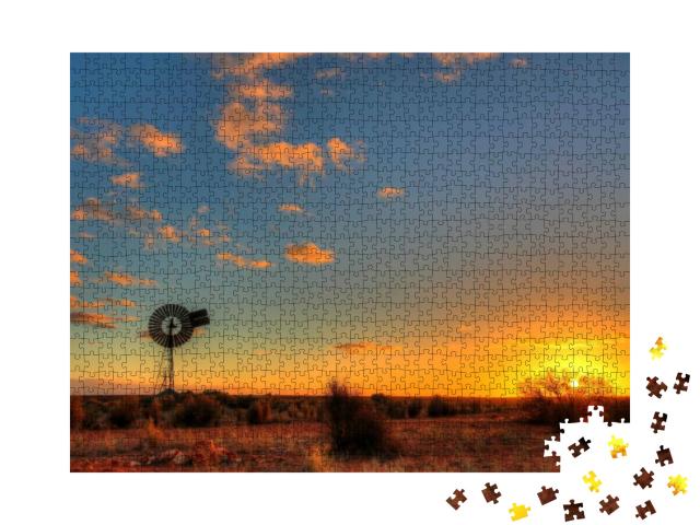 Windmill in Remote Australian Outback... Jigsaw Puzzle with 1000 pieces
