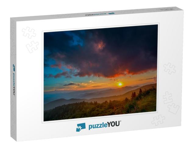 The Light Over the Appalachian Mountains Along the Blue R... Jigsaw Puzzle