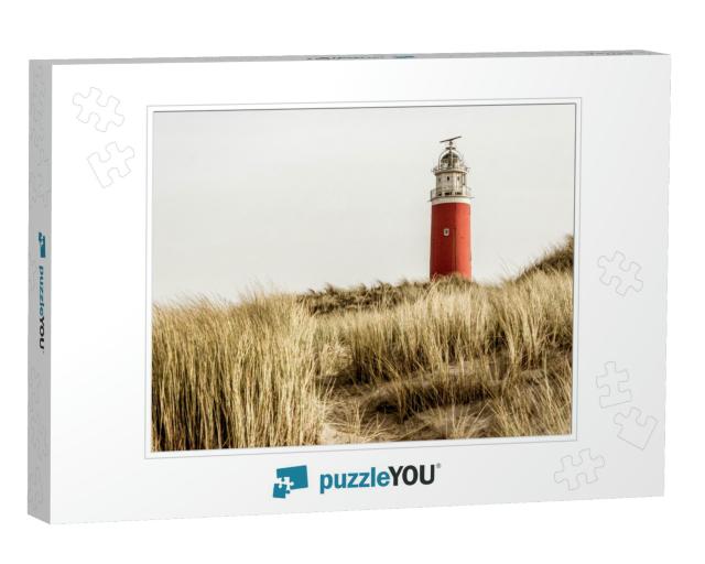 Famous Red Lighthouse of the Dutch Island Texel, the Neth... Jigsaw Puzzle