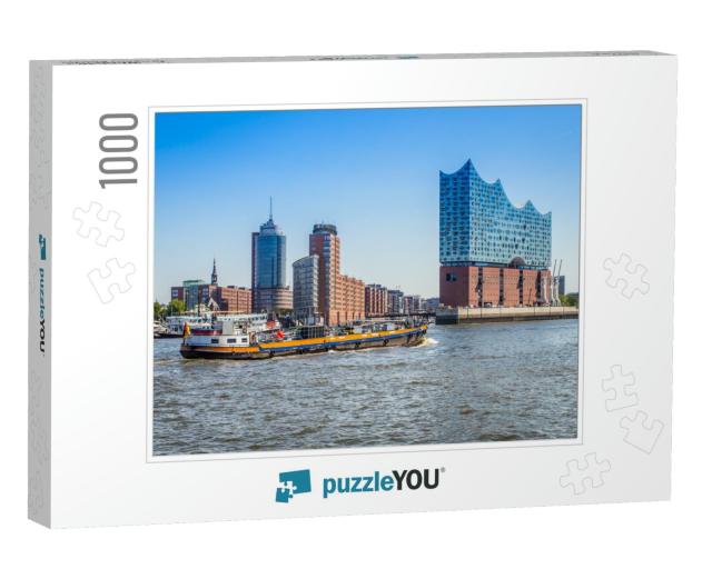 Port of Hamburg - Germany... Jigsaw Puzzle with 1000 pieces
