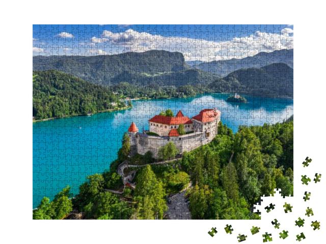 Bled, Slovenia - Aerial Panoramic View of Beautiful Bled... Jigsaw Puzzle with 1000 pieces