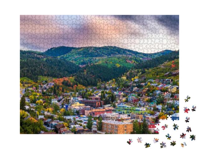 Park City, Utah, USA Downtown in Autumn At Dusk... Jigsaw Puzzle with 1000 pieces