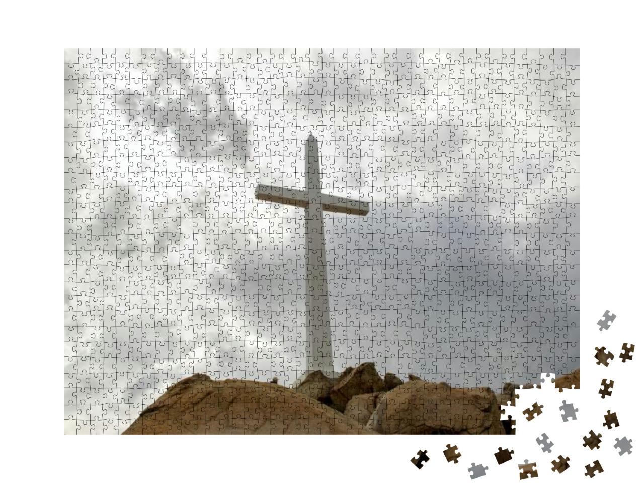 Riverside California Mt Rubidoux Crucifix... Jigsaw Puzzle with 1000 pieces