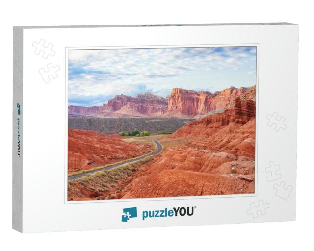 Beautiful Cliffs & Buttes Along the Scenic Drive in Capit... Jigsaw Puzzle