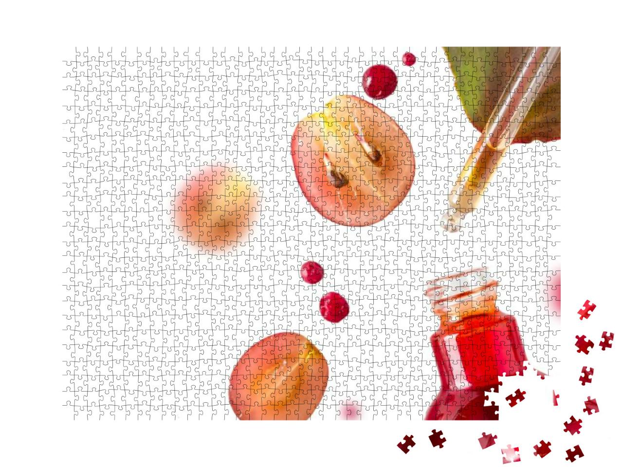 Organic Bio Cosmetics with Herbal Ingredients. Copy Space... Jigsaw Puzzle with 1000 pieces