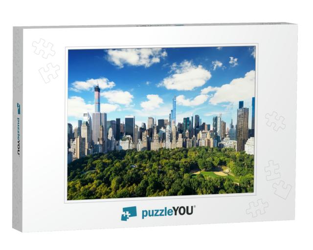 New York City - Central Park View to Manhattan with Park... Jigsaw Puzzle