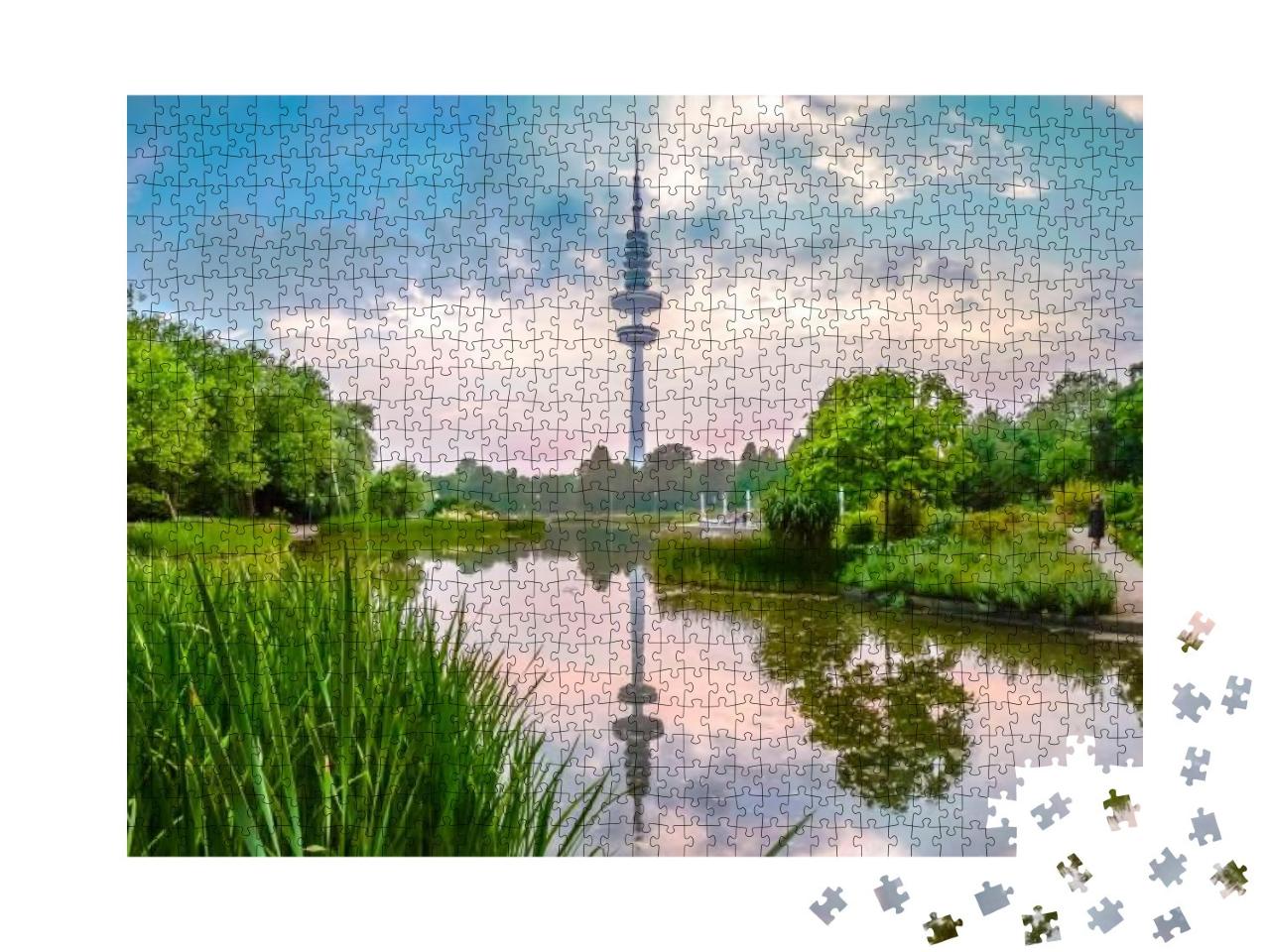 Beautiful View of Flower Garden in Planten Um Blomen Park... Jigsaw Puzzle with 1000 pieces