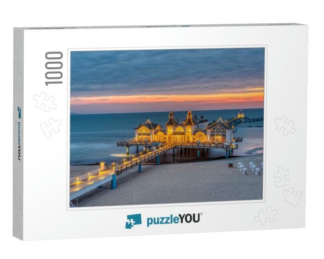 The Beautiful Sea Pier of Sellin on Ruegen Island in Germ... Jigsaw Puzzle with 1000 pieces
