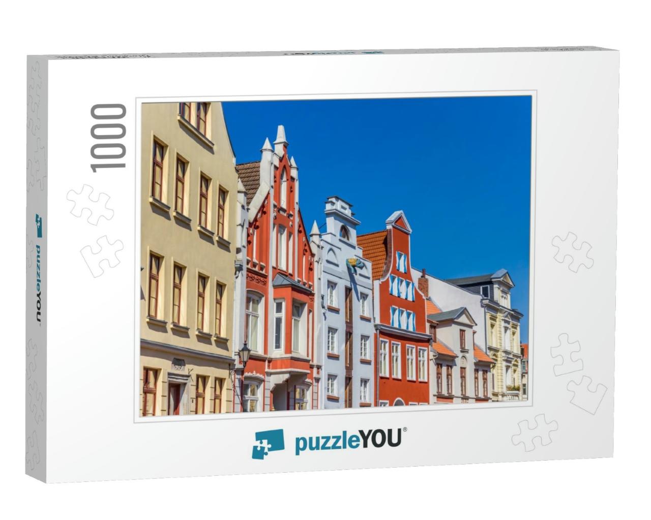 Colorful Historic Facades in the Center of Wismar, German... Jigsaw Puzzle with 1000 pieces