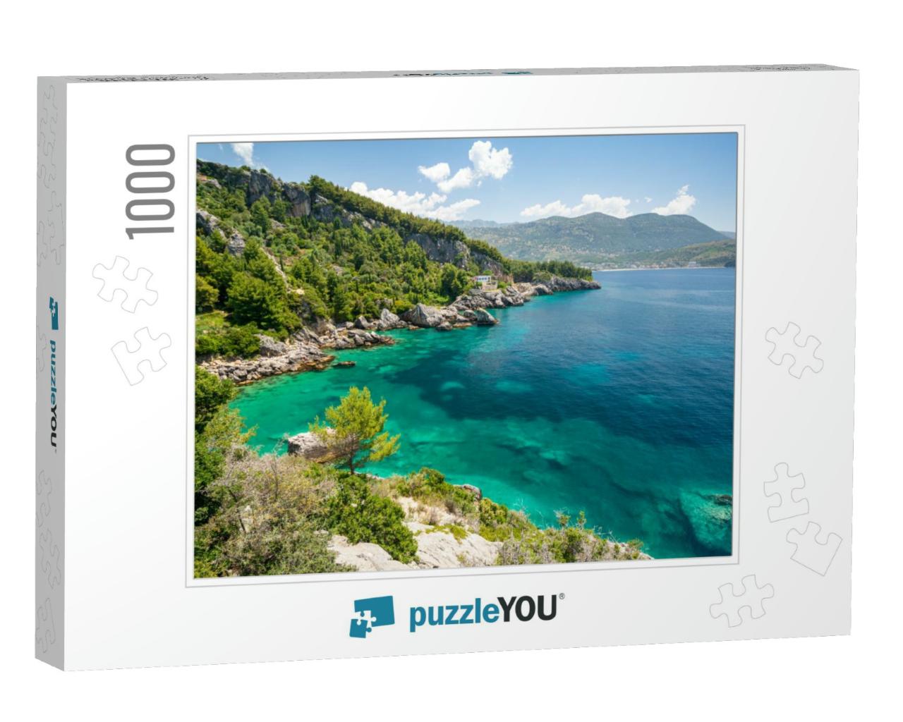 Amazing View on Coast in Himare, Albanian Riviera, Albani... Jigsaw Puzzle with 1000 pieces
