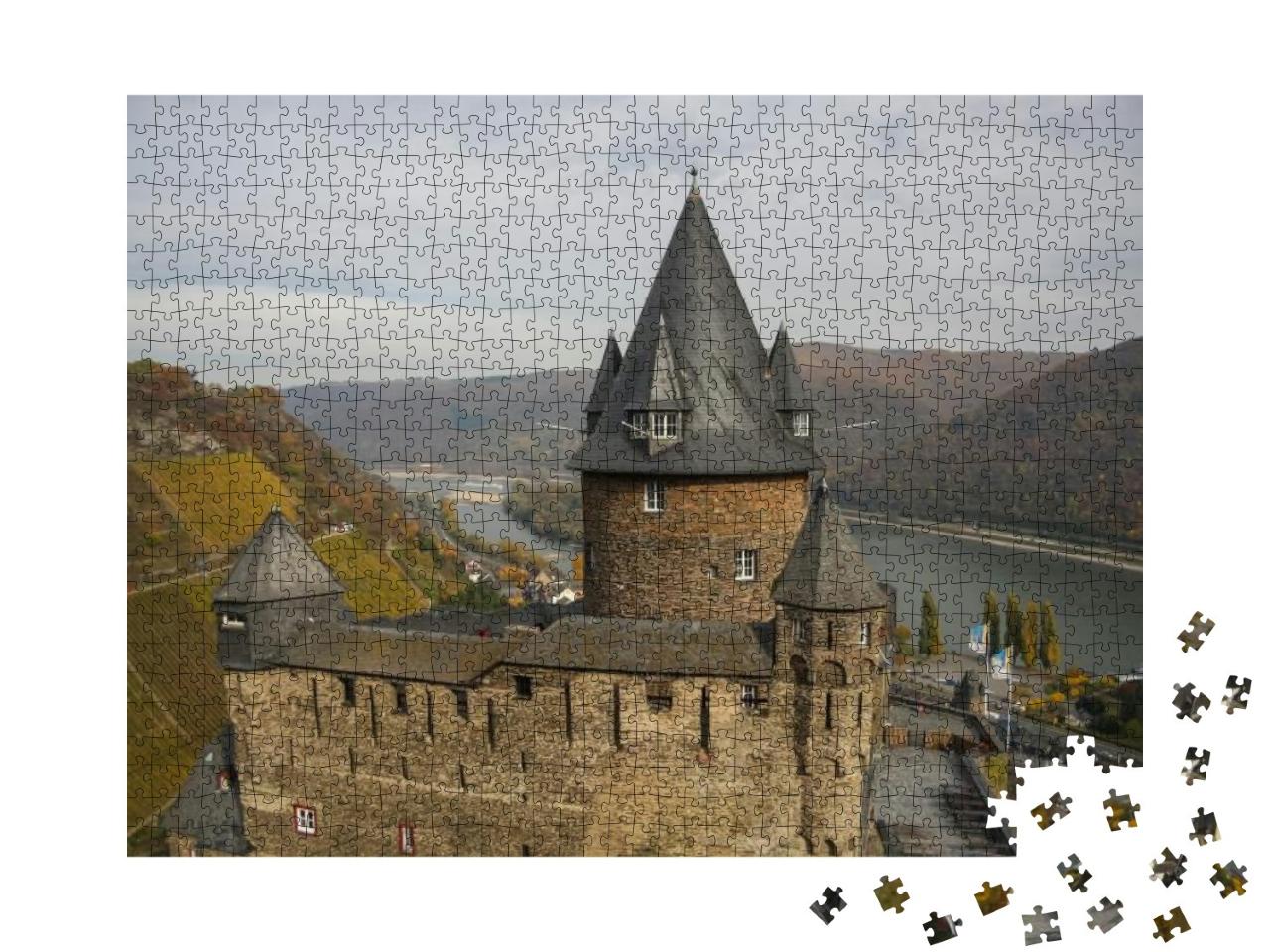 Stahleck Castle in Bacharach, Rhine Valley, Germany... Jigsaw Puzzle with 1000 pieces