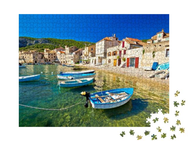 Scenic Beach in Komiza Village Waterfront, Island of Vis... Jigsaw Puzzle with 1000 pieces