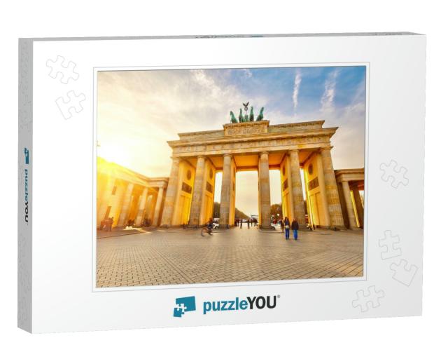 Brandenburg Gate At Sunset, Berlin... Jigsaw Puzzle