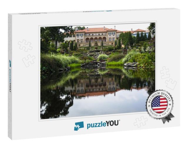 Back Lawn of Philbrook Museum in Tulsa Oklahoma... Jigsaw Puzzle