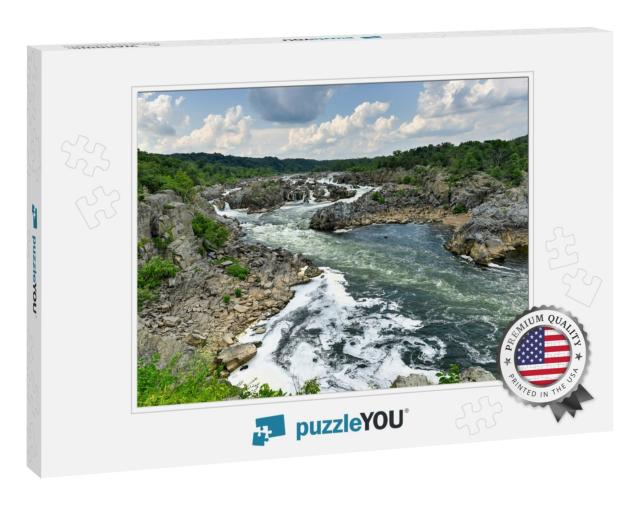 Great Falls Park in Virginia, United States. It is Along... Jigsaw Puzzle