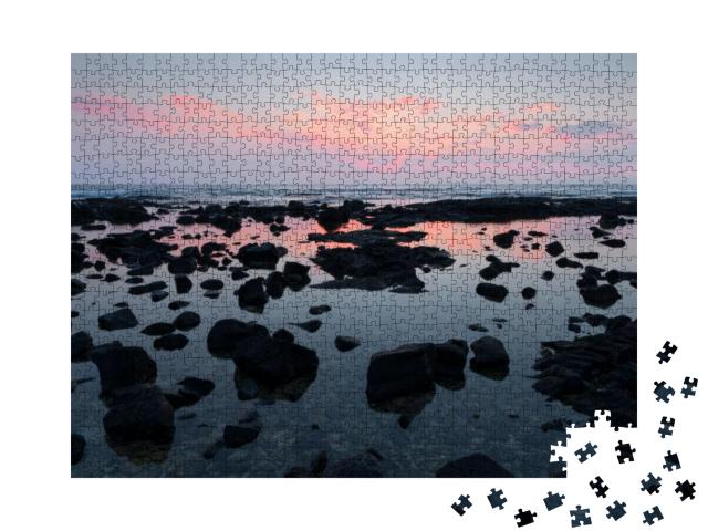 Usa, Hawaii, Big Island of Hawaii. Kohanaiki Beach Park... Jigsaw Puzzle with 1000 pieces