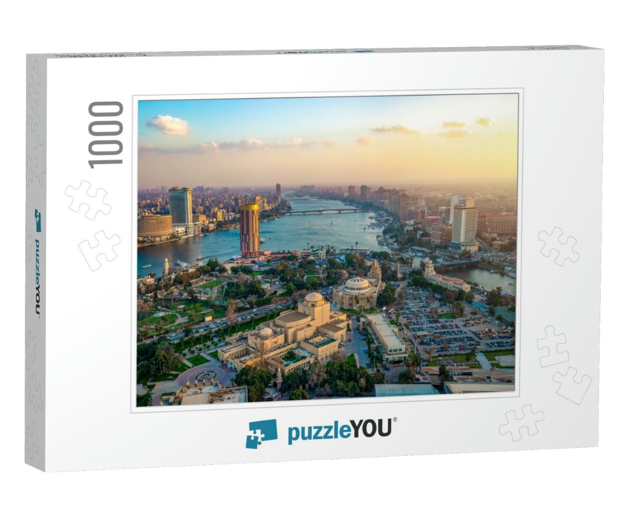 Panorama of Cairo Cityscape Taken During the Sunset from... Jigsaw Puzzle with 1000 pieces
