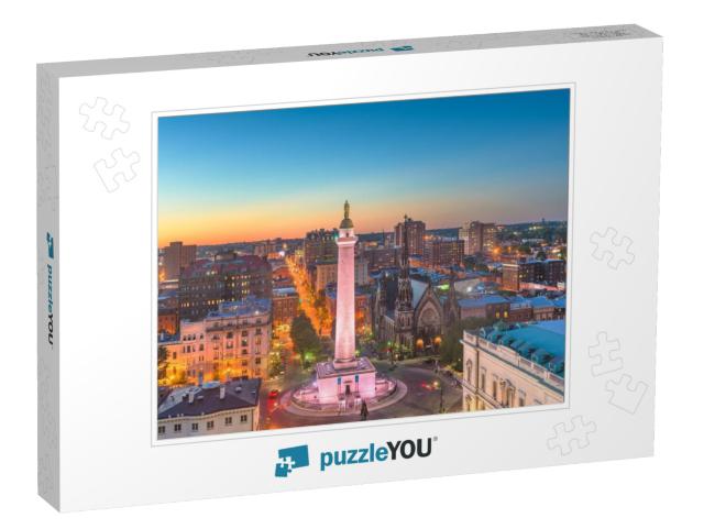 Baltimore, Maryland, USA Cityscape At Mt. Vernon & the Was... Jigsaw Puzzle