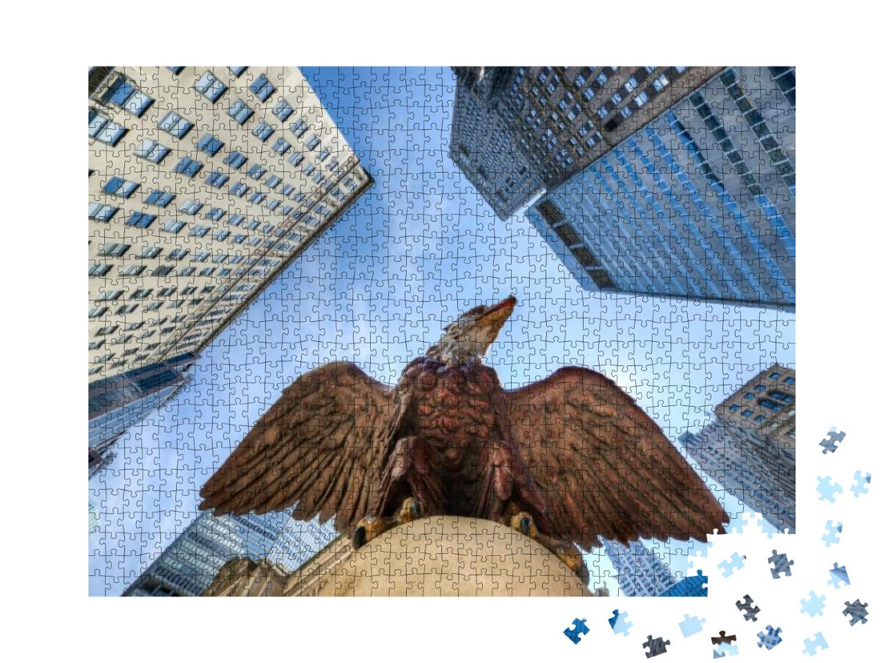 Eagle Statue Perched Over Grand Central Terminal, New Yor... Jigsaw Puzzle with 1000 pieces