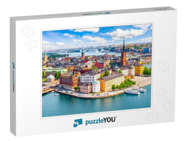 Stockholm Old Town Gamla Stan Cityscape from City Hall To... Jigsaw Puzzle