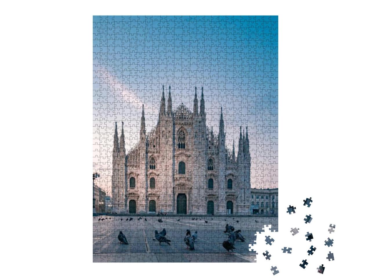 Duomo Di Milano Milan Cathedral in Milan, Italy. Milan Ca... Jigsaw Puzzle with 1000 pieces