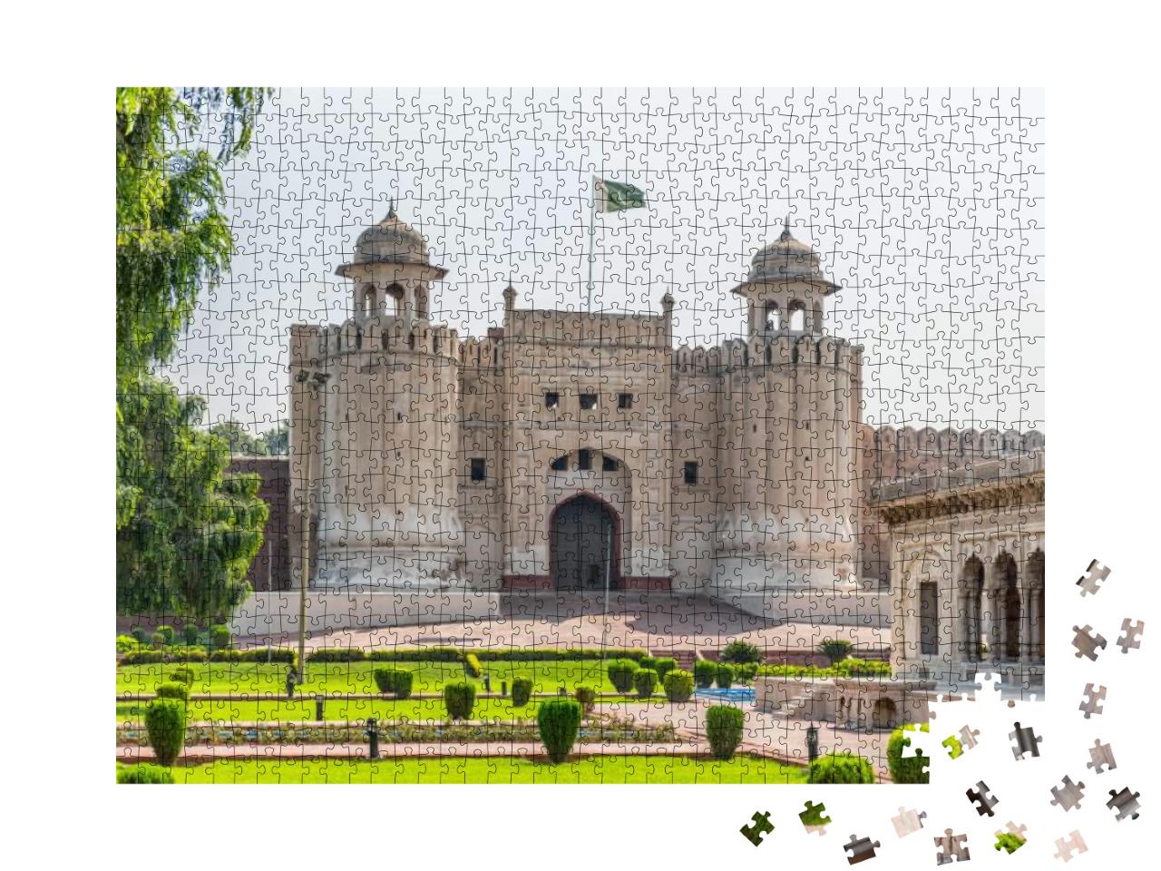 Panorama of Lahore Fort Alemgiri Gate Which is a UNESCO W... Jigsaw Puzzle with 1000 pieces
