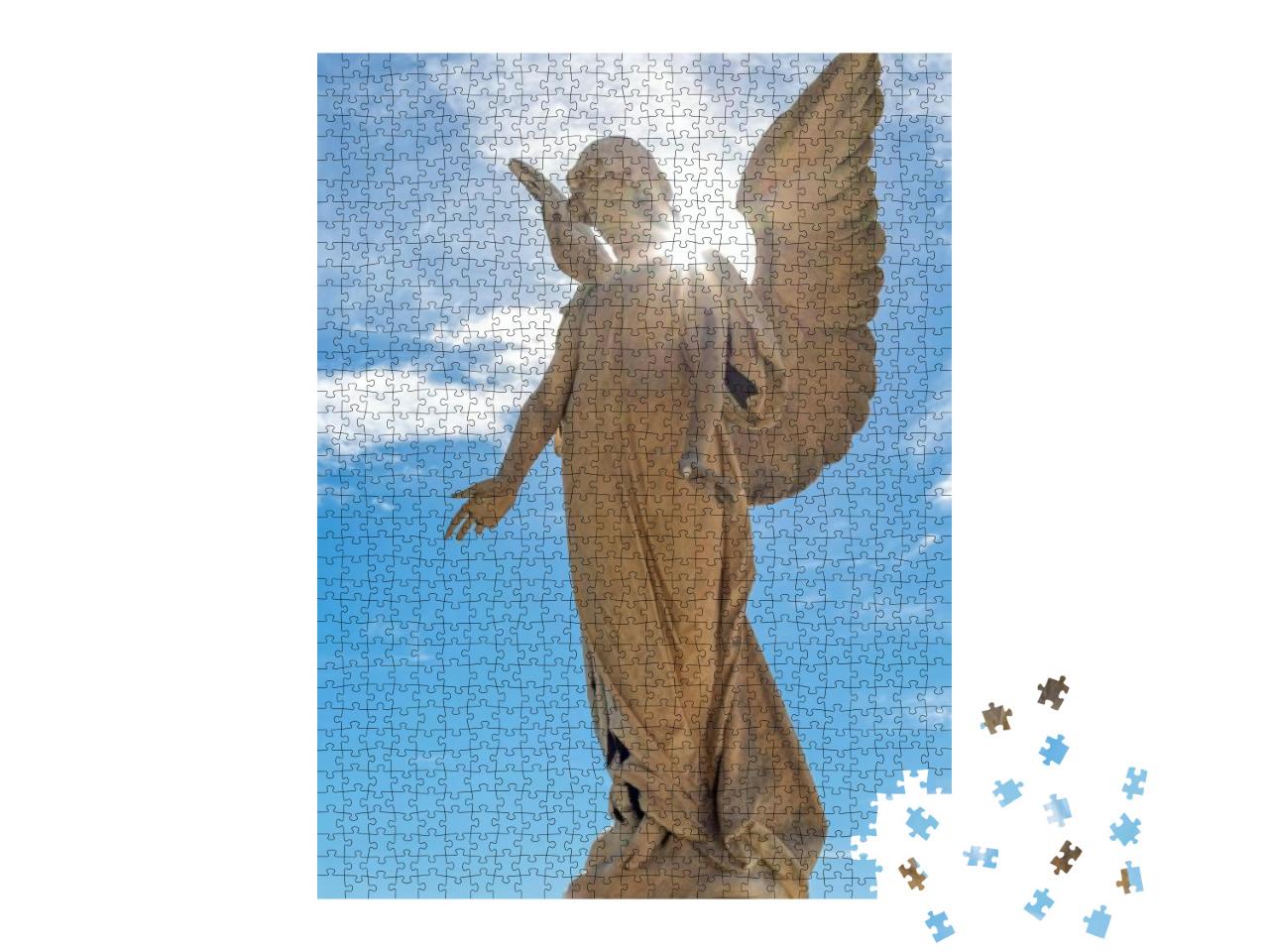 Sun Shining Behind Angel... Jigsaw Puzzle with 1000 pieces