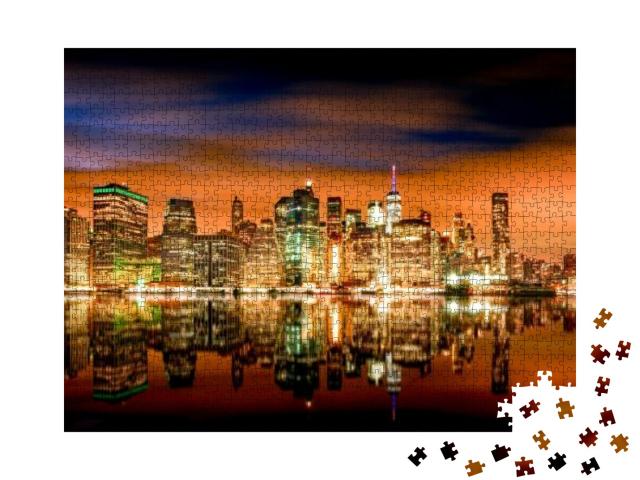 Manhattan At Sunset... Jigsaw Puzzle with 1000 pieces
