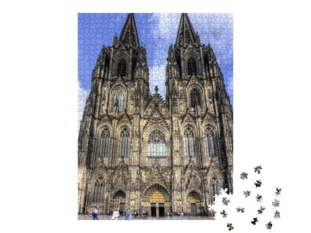 Cologne Cathedral Facade & Towers, Germany... Jigsaw Puzzle with 1000 pieces