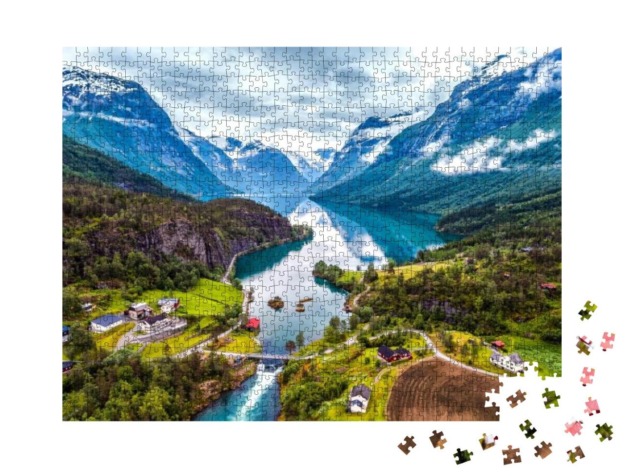 Beautiful Nature Norway Natural Landscape Aerial Photogra... Jigsaw Puzzle with 1000 pieces