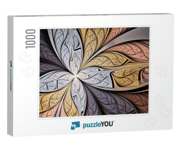 Soft Color Fantasy Artistic Flower. Beautiful Abstract Ba... Jigsaw Puzzle with 1000 pieces