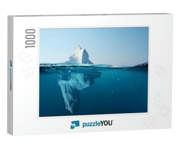 Iceberg in the Ocean with a View Under Water. Crystal Cle... Jigsaw Puzzle with 1000 pieces
