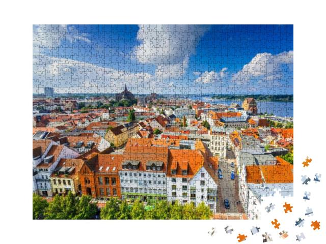 Rostock, Germany Old City Skyline... Jigsaw Puzzle with 1000 pieces