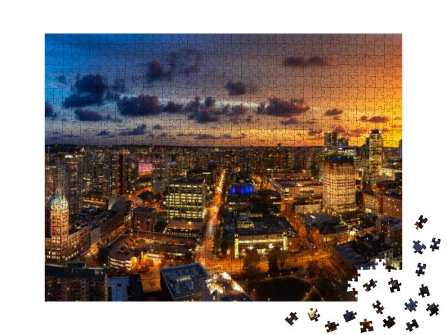 Vancouver, British Columbia, Canada. Aerial Panoramic Vie... Jigsaw Puzzle with 1000 pieces