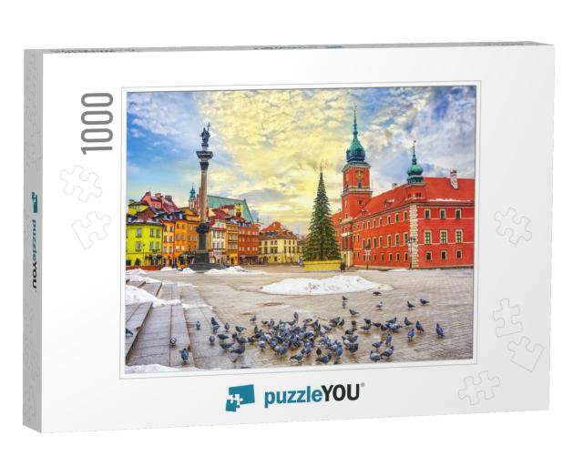 Royal Castle, Ancient Townhouses & Sigismunds Column in O... Jigsaw Puzzle with 1000 pieces