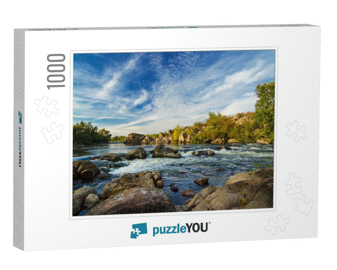 Mountain Fast Flowing River Stream of Water in the Rocks... Jigsaw Puzzle with 1000 pieces