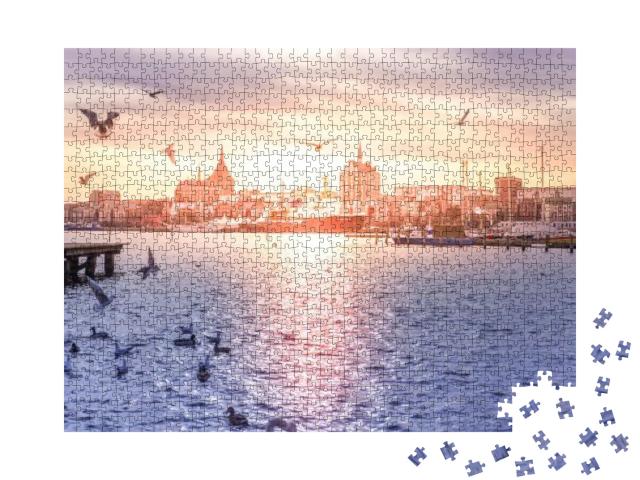 Rostock in the Morning, Germany... Jigsaw Puzzle with 1000 pieces