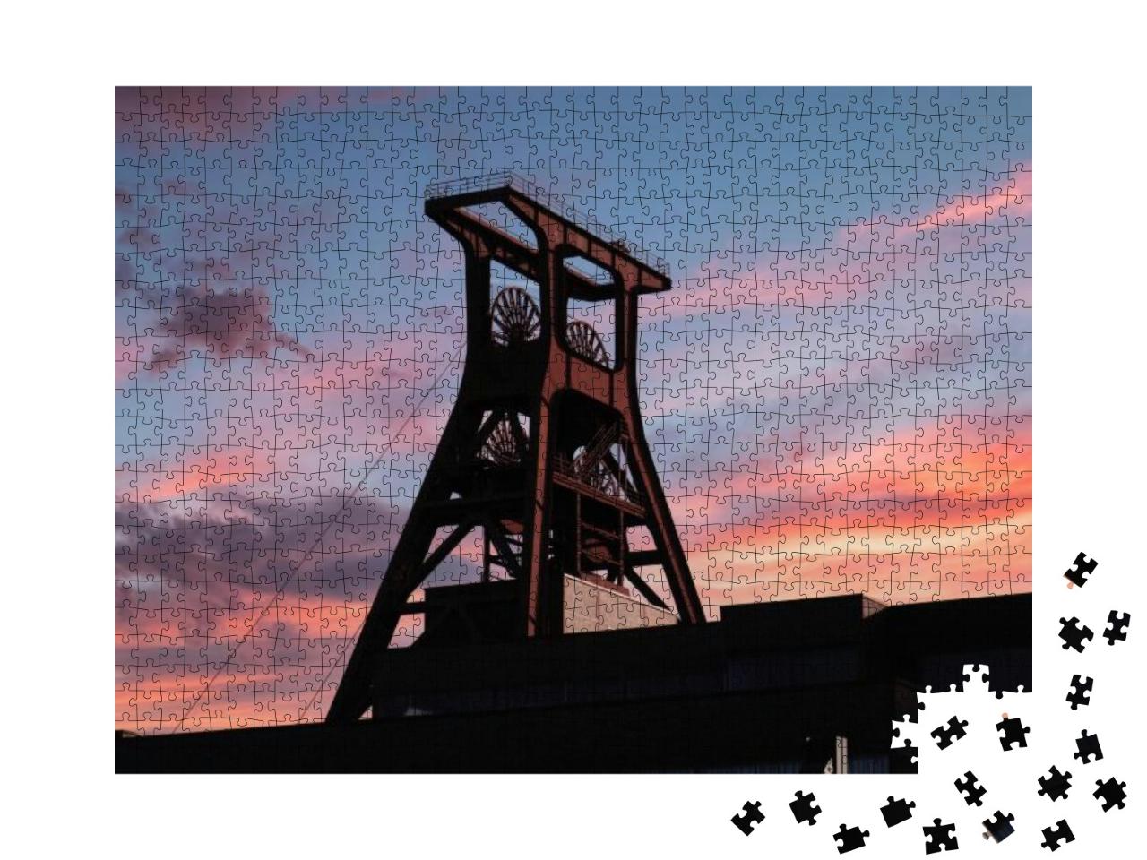 The Winding Tower of the Zollverein Colliery in Essen - G... Jigsaw Puzzle with 1000 pieces