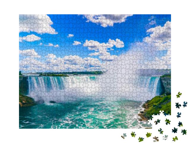 The Amazing Niagara Falls is Renowned for Its Beauty & is... Jigsaw Puzzle with 1000 pieces