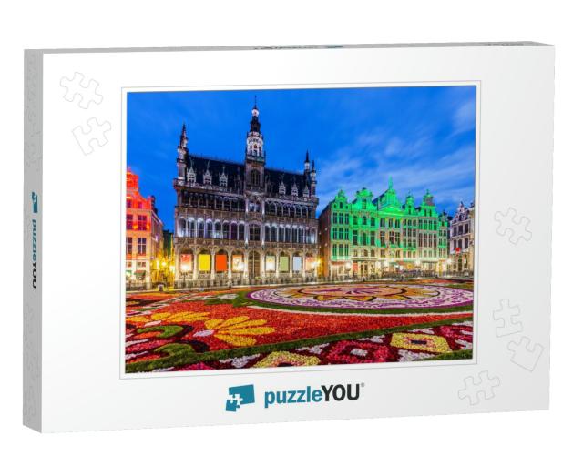 Brussels, Belgium. Grand Place During 2018 Flower Carpet... Jigsaw Puzzle