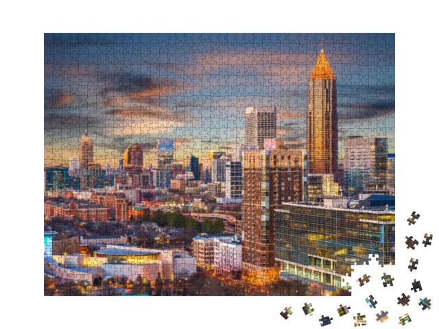 Atlanta, Georgia, USA Downtown Skyline... Jigsaw Puzzle with 1000 pieces