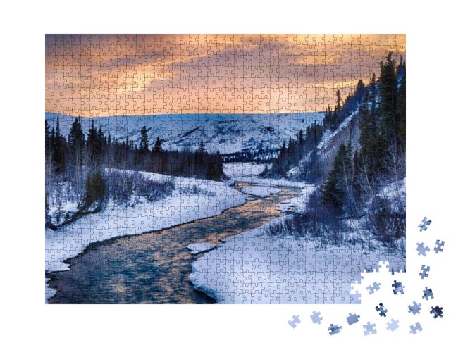 A Dramatic Sunset Illuminates the Clear Waters of Phelan... Jigsaw Puzzle with 1000 pieces