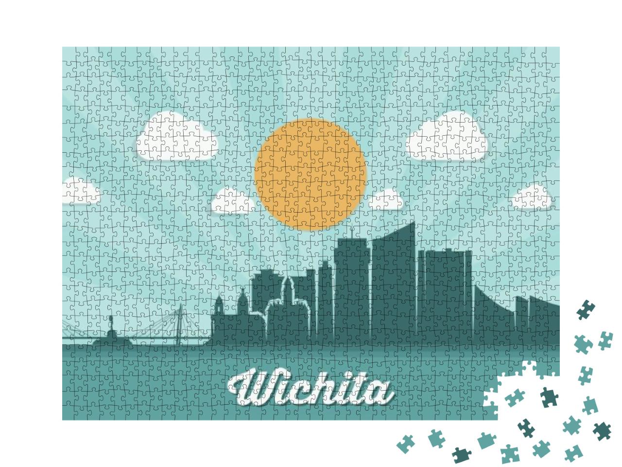 Wichita Skyline - United States of America - USA - Kansas... Jigsaw Puzzle with 1000 pieces