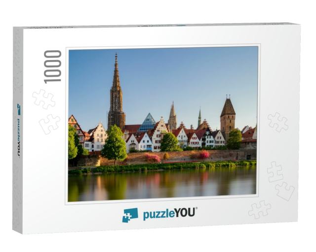 View from Neu-Ulm to Ulm with River Danube & Ulmer Minste... Jigsaw Puzzle with 1000 pieces